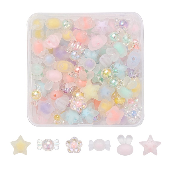 PandaHall Transparent Acrylic Beads, Frosted, Bead in Bead, Candy & Flower & Star & Rabbit, Mixed Color, Mixed Color, 14x15x8.5mm, Hole: 2mm..., Multicolor
PandaHall Transparent Acrylic Beads, Frosted, Bead in Bead, Candy & Flower & Star & Rabbit, Mixed Color, Mixed Color, 14x15x8.5mm, Hole: 2mm..., Multicolor
