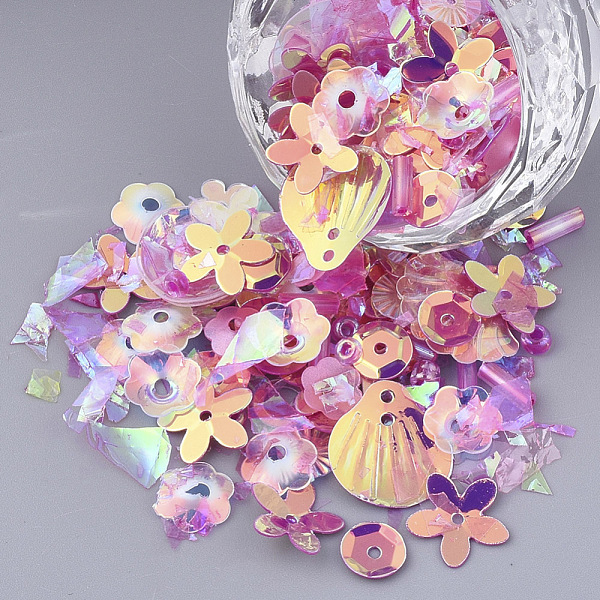 PandaHall Ornament Accessories, PVC Plastic Paillette/Sequins Beads, Mixed Shapes, Camellia, 4~40x2.5~16x0.3~1.5mm, Hole: 1~1.6mm PVC Mixed..., Pink
PandaHall Ornament Accessories, PVC Plastic Paillette/Sequins Beads, Mixed Shapes, Camellia, 4~40x2.5~16x0.3~1.5mm, Hole: 1~1.6mm PVC Mixed..., Pink