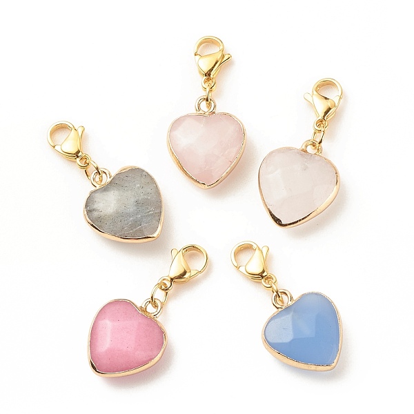 PandaHall Natural Gemstone Heart Pendant Decorations, Lobster Clasp Charms, Clip-on Charms, for Keychain, Purse, Backpack Ornament, Stitch...
PandaHall Natural Gemstone Heart Pendant Decorations, Lobster Clasp Charms, Clip-on Charms, for Keychain, Purse, Backpack Ornament, Stitch...