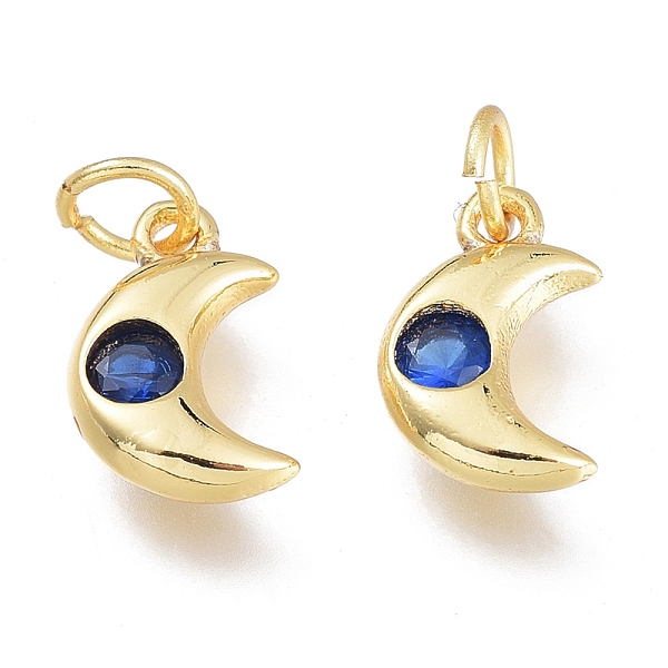 PandaHall Brass Micro Pave Cubic Zirconia Charms, with Jump Ring, Moon, Golden, Marine Blue, 10x6.5x2.5mm, Hole: 1.5mm, Jump rings...
PandaHall Brass Micro Pave Cubic Zirconia Charms, with Jump Ring, Moon, Golden, Marine Blue, 10x6.5x2.5mm, Hole: 1.5mm, Jump rings...