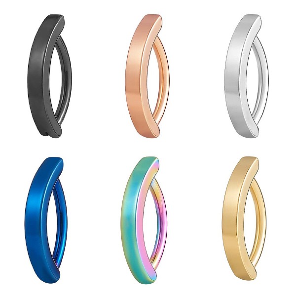 PandaHall 6Pcs 6 Color 304 Stainless Steel Curved Belly Ring Hoop, Piercing Jewelry for Women, Mixed Color, 18x3mm 304 Stainless Steel
PandaHall 6Pcs 6 Color 304 Stainless Steel Curved Belly Ring Hoop, Piercing Jewelry for Women, Mixed Color, 18x3mm 304 Stainless Steel