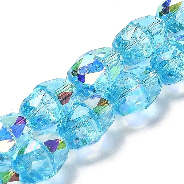 PandaHall Electroplate Glass Beads Strands, Faceted, Bell, Light Sky Blue, 7x5mm, Hole: 3.5mm, about 98pcs/strand, 20.20~20.59''...
PandaHall Electroplate Glass Beads Strands, Faceted, Bell, Light Sky Blue, 7x5mm, Hole: 3.5mm, about 98pcs/strand, 20.20~20.59''...