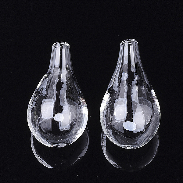 PandaHall Handmade One Hole Blown Glass Bottles, for Glass Vial Pendants Making, Teardrop, Clear, 32.5~33.5x18~18.5mm, Hole: 3~3.5mm Glass...
PandaHall Handmade One Hole Blown Glass Bottles, for Glass Vial Pendants Making, Teardrop, Clear, 32.5~33.5x18~18.5mm, Hole: 3~3.5mm Glass...