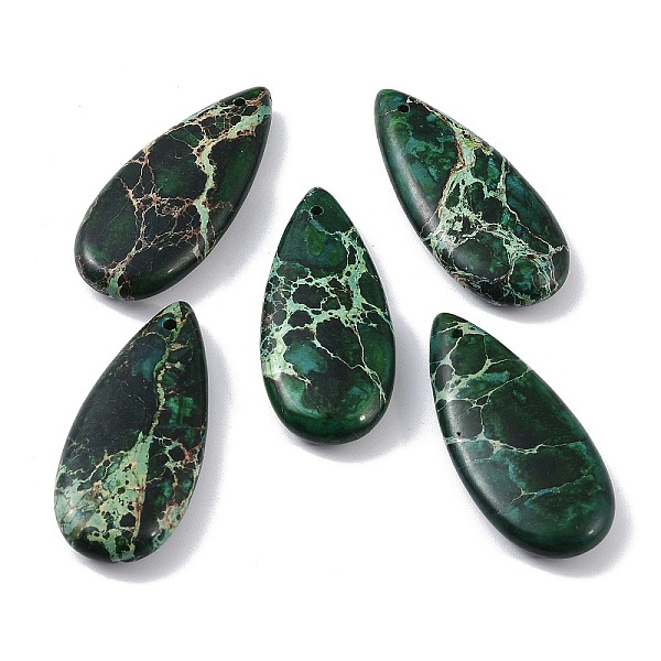 PandaHall Dyed Synthetic Imperial Jasper Pendants, Teardrop Charms, Dark Green, 35x15x6mm, Hole: 1.2mm Imperial Jasper Teardrop
PandaHall Dyed Synthetic Imperial Jasper Pendants, Teardrop Charms, Dark Green, 35x15x6mm, Hole: 1.2mm Imperial Jasper Teardrop