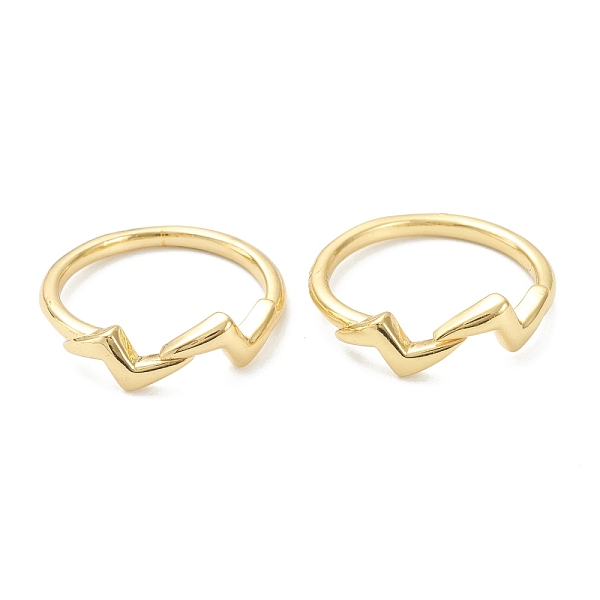PandaHall Brass Finger Rings, Lightning Bolt, Real 18K Gold Plated, US Size 6, Inner Diameter: 17mm Brass
PandaHall Brass Finger Rings, Lightning Bolt, Real 18K Gold Plated, US Size 6, Inner Diameter: 17mm Brass