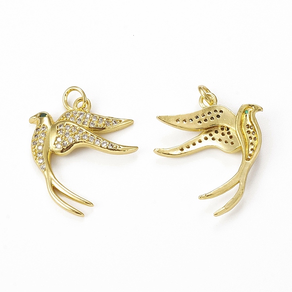 PandaHall Brass Micro Pave Cubic Zirconia Bird Pendants, with Jump Ring, Swallow Charm, Golden, 22x21.5x3mm, Hole: 3mm Brass+Cubic Zirconia..., Clear
PandaHall Brass Micro Pave Cubic Zirconia Bird Pendants, with Jump Ring, Swallow Charm, Golden, 22x21.5x3mm, Hole: 3mm Brass+Cubic Zirconia..., Clear