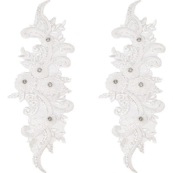 PandaHall GORGECRAFT 1 Pair 3D Flower Beaded Embroidery Lace Fabric Pearl Bead Applique Sew on Patches Tulle Floral Net Gauze Sewing..., White
PandaHall GORGECRAFT 1 Pair 3D Flower Beaded Embroidery Lace Fabric Pearl Bead Applique Sew on Patches Tulle Floral Net Gauze Sewing..., White