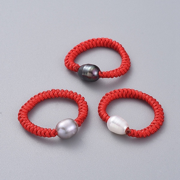 PandaHall Natural Cultured Freshwater Pearl Finger Ring Sets, with Nylon Cord, Mixed Color, Size 8~11, 18~21mm, 3pcs/set Pearl Multicolor
PandaHall Natural Cultured Freshwater Pearl Finger Ring Sets, with Nylon Cord, Mixed Color, Size 8~11, 18~21mm, 3pcs/set Pearl Multicolor
