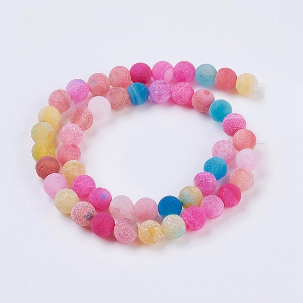 PandaHall Natural Weathered Agate Beads Strands, Dyed, Frosted, Round, Mixed Color, 8mm, Hole: 1mm, about 46pcs/strand, 15 inch Weathered..., Multicolor
PandaHall Natural Weathered Agate Beads Strands, Dyed, Frosted, Round, Mixed Color, 8mm, Hole: 1mm, about 46pcs/strand, 15 inch Weathered..., Multicolor