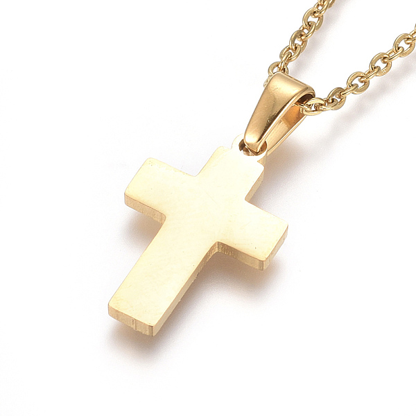 PandaHall 304 Stainless Steel Pendant Necklaces, with Cable Chains and Lobster Claw Clasps, for Religion, Cross, Golden, 17.6 inch(44.8cm)...
PandaHall 304 Stainless Steel Pendant Necklaces, with Cable Chains and Lobster Claw Clasps, for Religion, Cross, Golden, 17.6 inch(44.8cm)...