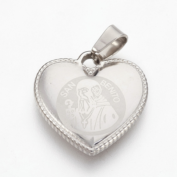 PandaHall 304 Stainless Steel Pendants, Heart with San Benito, Stainless Steel Color, 22x21.5x3.5mm, Hole: 4x5mm 304 Stainless Steel Heart
PandaHall 304 Stainless Steel Pendants, Heart with San Benito, Stainless Steel Color, 22x21.5x3.5mm, Hole: 4x5mm 304 Stainless Steel Heart