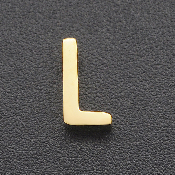 PandaHall 201 Stainless Steel Charms, for Simple Necklaces Making, Laser Cut, Letter, Golden, Letter.L, 8x4x3mm, Hole: 1.8mm 201 Stainless...
PandaHall 201 Stainless Steel Charms, for Simple Necklaces Making, Laser Cut, Letter, Golden, Letter.L, 8x4x3mm, Hole: 1.8mm 201 Stainless...