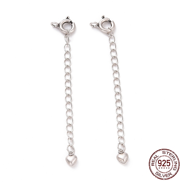 PandaHall 925 Sterling Silver Chain Extenders, with Spring Ring Clasps & Charms, Heart, Antique Silver, 60x5.7mm, Hole: 1.5mm Sterling...
PandaHall 925 Sterling Silver Chain Extenders, with Spring Ring Clasps & Charms, Heart, Antique Silver, 60x5.7mm, Hole: 1.5mm Sterling...