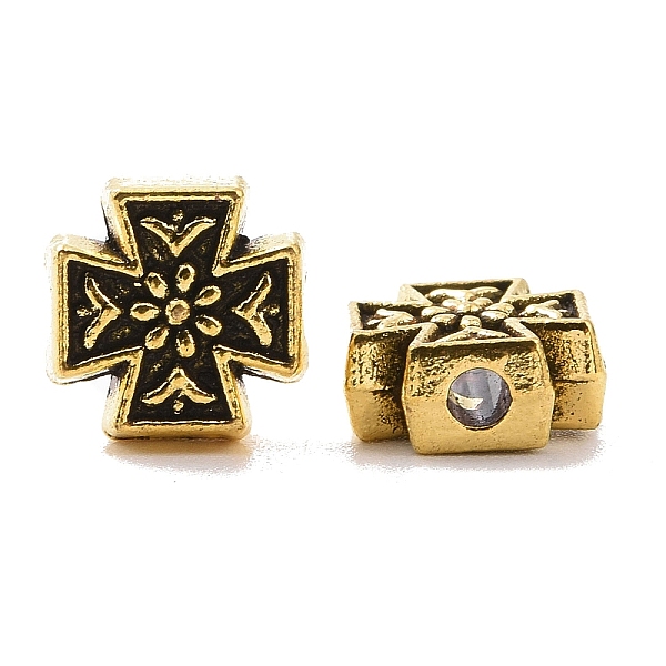 PandaHall Tibetan Style Alloy Beads, Cross with Flower, Antique Golden, 8x8x4mm, Hole: 1.6mm, about 1219pcs/1000g Alloy Cross
PandaHall Tibetan Style Alloy Beads, Cross with Flower, Antique Golden, 8x8x4mm, Hole: 1.6mm, about 1219pcs/1000g Alloy Cross