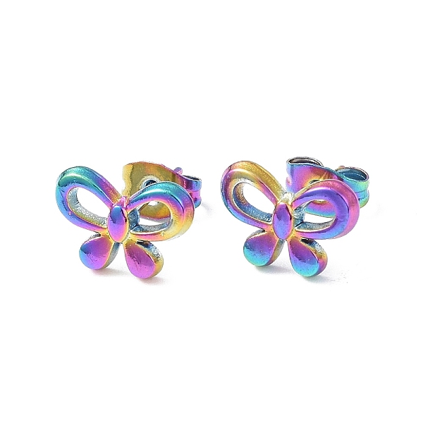PandaHall Ion Plating(IP) 304 Stainless Steel Stud Earring for Women, Hollow Butterfly, Rainbow Color, 8x11.5mm, Pin: 0.8mm 304 Stainless...
PandaHall Ion Plating(IP) 304 Stainless Steel Stud Earring for Women, Hollow Butterfly, Rainbow Color, 8x11.5mm, Pin: 0.8mm 304 Stainless...