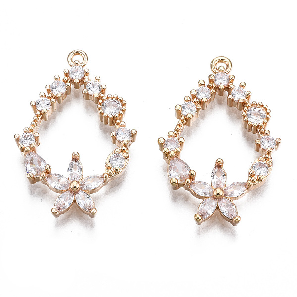 PandaHall Brass Micro Pave Clear Cubic Zirconia Pendants, Long-Lasting Plated, Cadmium Free & Lead Free, Teardrop with Flower, Light Gold...
PandaHall Brass Micro Pave Clear Cubic Zirconia Pendants, Long-Lasting Plated, Cadmium Free & Lead Free, Teardrop with Flower, Light Gold...