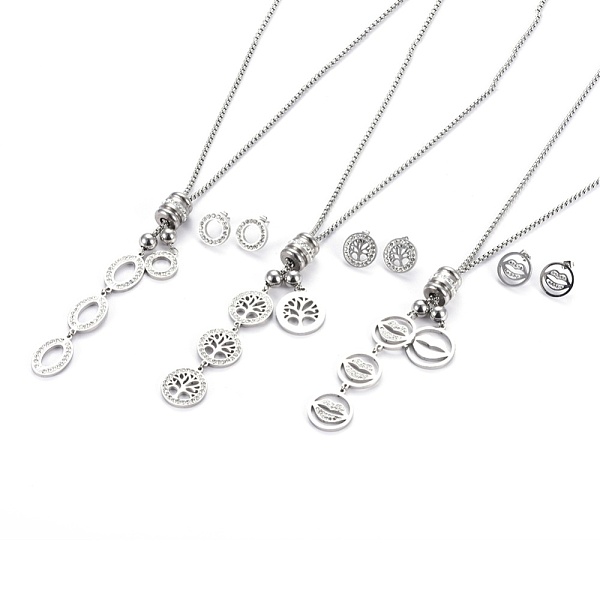 PandaHall 304 Stainless Steel Jewelry Sets, Necklaces & Stud Earrings, with Polymer Clay Rhinestone, Crystal, Stainless Steel Color, 22.2..., Clear
PandaHall 304 Stainless Steel Jewelry Sets, Necklaces & Stud Earrings, with Polymer Clay Rhinestone, Crystal, Stainless Steel Color, 22.2..., Clear