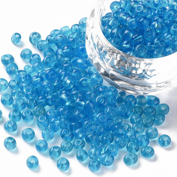 PandaHall (Repacking Service Available) Glass Seed Beads, Transparent, Round, Sky Blue, 6/0, 4mm, Hole: 1.5mm, about 12G/bag Glass
PandaHall (Repacking Service Available) Glass Seed Beads, Transparent, Round, Sky Blue, 6/0, 4mm, Hole: 1.5mm, about 12G/bag Glass