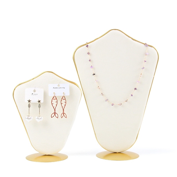PandaHall Velvet Bust Jewelry Display Rack, Jewelry Stand, For Hanging Necklaces Earrings Bracelets, with Metal Base, Floral White...
PandaHall Velvet Bust Jewelry Display Rack, Jewelry Stand, For Hanging Necklaces Earrings Bracelets, with Metal Base, Floral White...