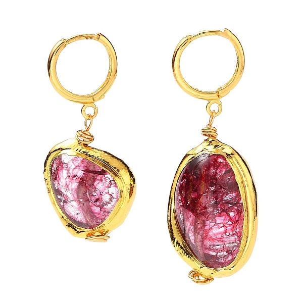 PandaHall Brass Huggie Hoop Earring, with Dyed Natural Quartz Crystal Pendants, Nuggets, Golden, Cerise, 39.5~48mm, Pin: 1mm Quartz Crystal..., Red
PandaHall Brass Huggie Hoop Earring, with Dyed Natural Quartz Crystal Pendants, Nuggets, Golden, Cerise, 39.5~48mm, Pin: 1mm Quartz Crystal..., Red