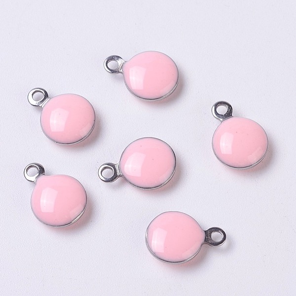 PandaHall Stainless Steel Enamel Charms, Enamelled Sequins, Flat Round, Pink, 11x8x3mm, Hole: 1mm Stainless Steel+Enamel Flat Round Pink
PandaHall Stainless Steel Enamel Charms, Enamelled Sequins, Flat Round, Pink, 11x8x3mm, Hole: 1mm Stainless Steel+Enamel Flat Round Pink