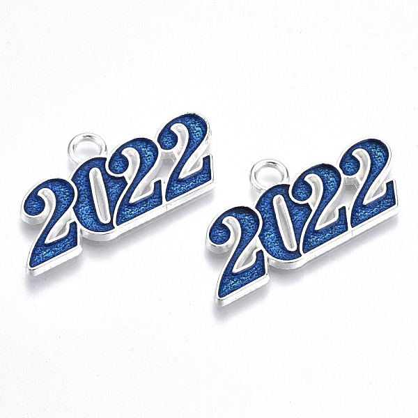 PandaHall Alloy Enamel Pendants, Cadmium Free & Lead Free, New Year 2022, Silver, Midnight Blue, 19x38x2mm, Hole: 4mm Alloy+Enamel Number
PandaHall Alloy Enamel Pendants, Cadmium Free & Lead Free, New Year 2022, Silver, Midnight Blue, 19x38x2mm, Hole: 4mm Alloy+Enamel Number