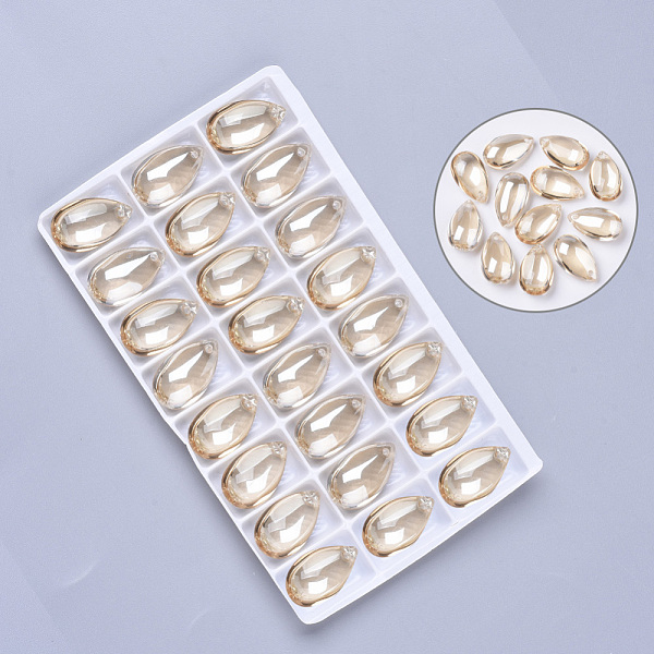 PandaHall Transparent K9 Glass Pendants, Faceted, Teardrop, Golden Shadow, 22x13x8.5mm, Hole: 1.4mm, about 24pcs/bag Glass Teardrop Brown
PandaHall Transparent K9 Glass Pendants, Faceted, Teardrop, Golden Shadow, 22x13x8.5mm, Hole: 1.4mm, about 24pcs/bag Glass Teardrop Brown