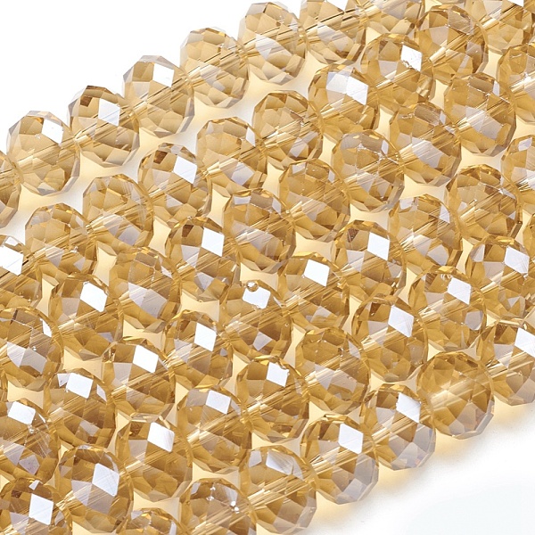 PandaHall Glass Beads Strands, Pearl Luster Plated, Crystal Suncatcher, Faceted Rondelle, Goldenrod, 12x8mm, Hole: 1mm, about..., Gold
PandaHall Glass Beads Strands, Pearl Luster Plated, Crystal Suncatcher, Faceted Rondelle, Goldenrod, 12x8mm, Hole: 1mm, about..., Gold
