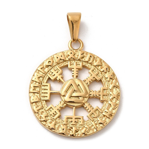 PandaHall Vacuum Plating 304 Stainless Steel Pendants, Long-Lasting Plated, Flat Round with Vegvisir & Valknut Charm, Golden, 37x32x3.5mm...
PandaHall Vacuum Plating 304 Stainless Steel Pendants, Long-Lasting Plated, Flat Round with Vegvisir & Valknut Charm, Golden, 37x32x3.5mm...