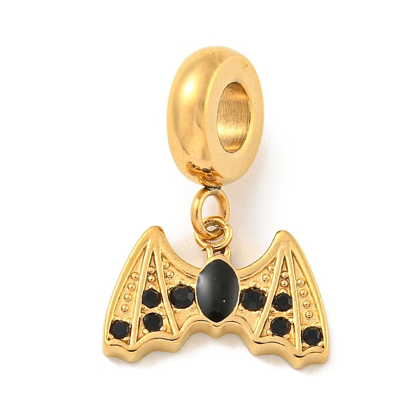 PandaHall Ion Plating(IP) 304 Stainless Steel Black Enamel European Dangle Charms, Bat Large Hole Pendants with Jet Rhinestones, Golden...
PandaHall Ion Plating(IP) 304 Stainless Steel Black Enamel European Dangle Charms, Bat Large Hole Pendants with Jet Rhinestones, Golden...