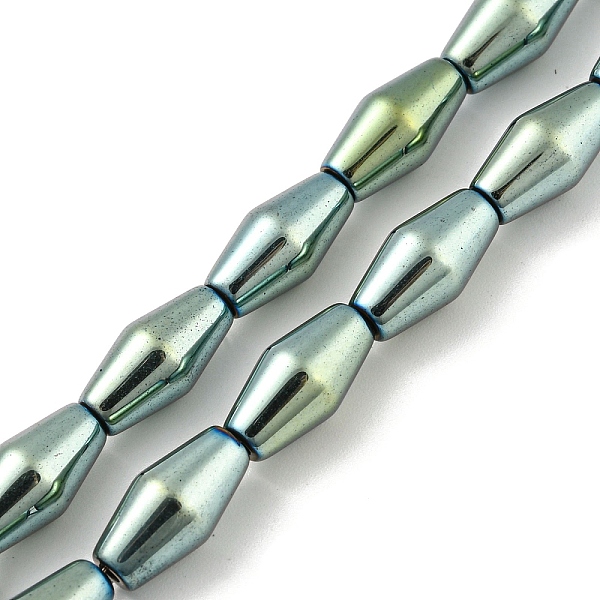 PandaHall Electroplated Synthetic Non-magnetic Hematite Beads Strands, Bicone, Green Plated, 6.2~6.5x12~12.5mm, Hole: 1.4mm, about...
PandaHall Electroplated Synthetic Non-magnetic Hematite Beads Strands, Bicone, Green Plated, 6.2~6.5x12~12.5mm, Hole: 1.4mm, about...