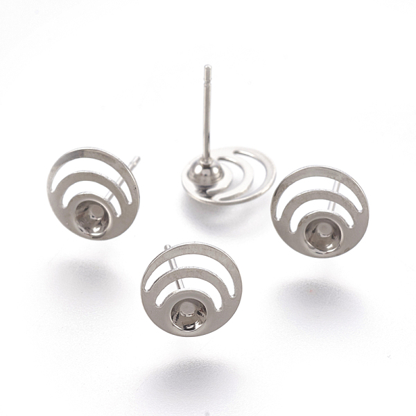 PandaHall 304 Stainless Steel Ear Stud Components, Flat Round, Stainless Steel Color, 13mm, Flat Round: 9x2mm, Tray: 3mm, Pin: 0.7mm 304...
PandaHall 304 Stainless Steel Ear Stud Components, Flat Round, Stainless Steel Color, 13mm, Flat Round: 9x2mm, Tray: 3mm, Pin: 0.7mm 304...