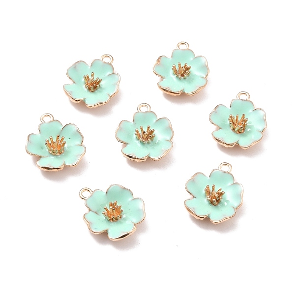 PandaHall Alloy Enamel Pendants, Hibiscus Flower, Light Gold, Aquamarine, 23x19.5x6mm, Hole: 2mm Alloy+Enamel Flower Green
PandaHall Alloy Enamel Pendants, Hibiscus Flower, Light Gold, Aquamarine, 23x19.5x6mm, Hole: 2mm Alloy+Enamel Flower Green