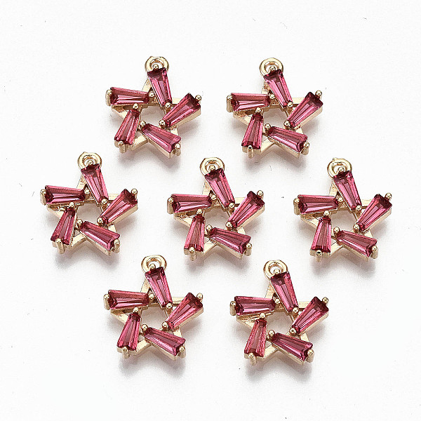 PandaHall Brass Micro Pave Cubic Zirconia Charms, Light Gold, Long-Lasting Plated, Cadmium Free & Lead Free, Star, Cerise, 14x12x3mm, Hole..., Red
PandaHall Brass Micro Pave Cubic Zirconia Charms, Light Gold, Long-Lasting Plated, Cadmium Free & Lead Free, Star, Cerise, 14x12x3mm, Hole..., Red