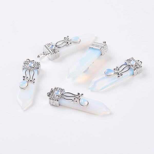 PandaHall Opalite Big Pendants, with Alloy Findings, Arrow, Platinum, 56~58x16x10mm, Hole: 5x7mm Opalite Arrow
PandaHall Opalite Big Pendants, with Alloy Findings, Arrow, Platinum, 56~58x16x10mm, Hole: 5x7mm Opalite Arrow