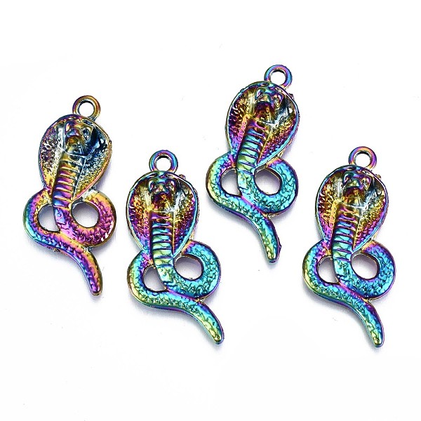 PandaHall Alloy Pendants, Cadmium Free & Lead Free, Cobra, Rainbow Color, 42x19x9.5mm, Hole: 3mm Alloy Snake
PandaHall Alloy Pendants, Cadmium Free & Lead Free, Cobra, Rainbow Color, 42x19x9.5mm, Hole: 3mm Alloy Snake