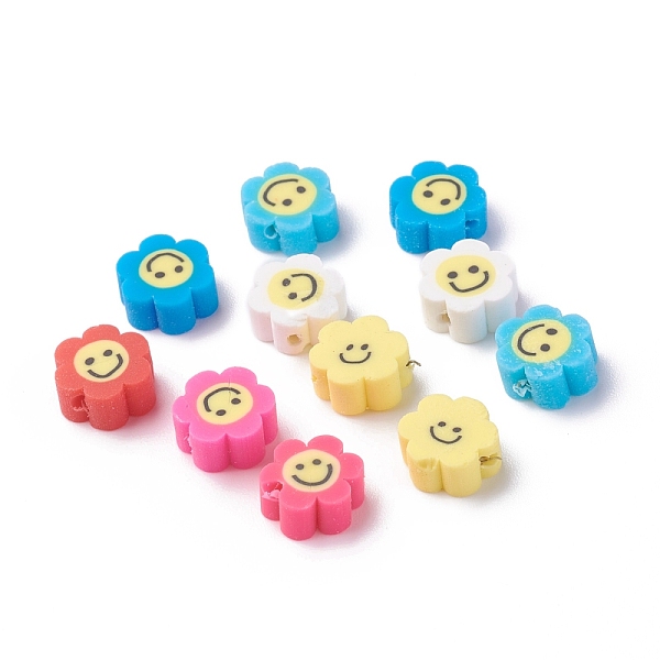 PandaHall Handmade Polymer Clay Beads, Flower with Smile Face, Mixed Color, 9.5~10x4.5mm, Hole: 1.2mm Polymer Clay Flower Multicolor
PandaHall Handmade Polymer Clay Beads, Flower with Smile Face, Mixed Color, 9.5~10x4.5mm, Hole: 1.2mm Polymer Clay Flower Multicolor
