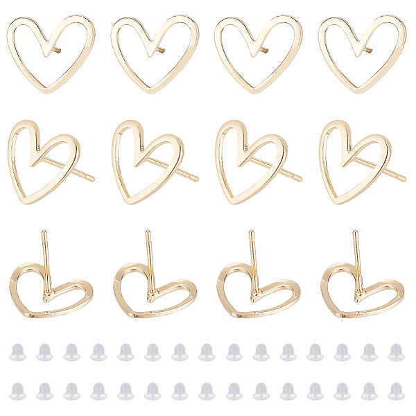 PandaHall BENECREAT 16Pcs Brass Stud Earrings Findings, Heart, with 40Pcs Plastic Ear Nuts, Real 18K Gold Plated, 13x11mm, Pin: 0.7mm Brass...
PandaHall BENECREAT 16Pcs Brass Stud Earrings Findings, Heart, with 40Pcs Plastic Ear Nuts, Real 18K Gold Plated, 13x11mm, Pin: 0.7mm Brass...
