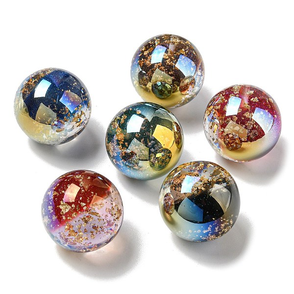 PandaHall Gradient Color Transparent Resin Beads with Gold Foil, Round, Mixed Color, 25mm, Hole: 1.5mm Resin Round Multicolor
PandaHall Gradient Color Transparent Resin Beads with Gold Foil, Round, Mixed Color, 25mm, Hole: 1.5mm Resin Round Multicolor