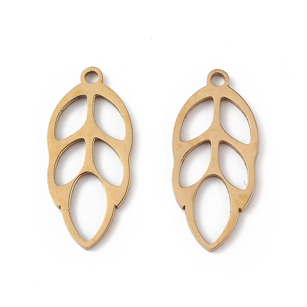 PandaHall 304 Stainless Steel Pendants, Leaf Charm, Real 18K Gold Plated, 20x9x1mm, Hole: 1.4mm 304 Stainless Steel Leaf
PandaHall 304 Stainless Steel Pendants, Leaf Charm, Real 18K Gold Plated, 20x9x1mm, Hole: 1.4mm 304 Stainless Steel Leaf