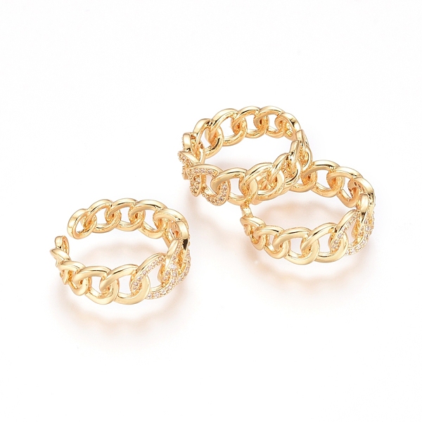 PandaHall Adjustable Brass Finger Rings, Cuff Rings, Open Rings, with Micro Pave Clear Cubic Zirconia, Long-Lasting Plated, Golden, Size 6...
PandaHall Adjustable Brass Finger Rings, Cuff Rings, Open Rings, with Micro Pave Clear Cubic Zirconia, Long-Lasting Plated, Golden, Size 6...