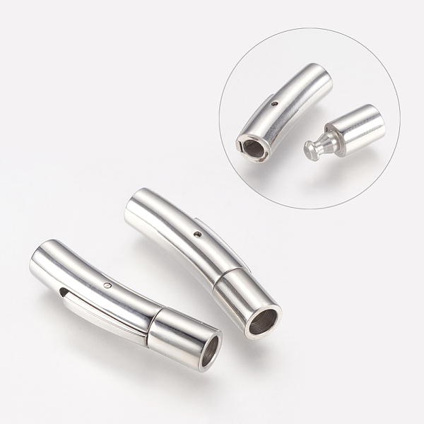 PandaHall Tube 304 Stainless Steel Bayonet Clasps, Jewelry Findings, Stainless Steel Color, 28~30x5.5mm, Hole: 4mm 304 Stainless Steel
PandaHall Tube 304 Stainless Steel Bayonet Clasps, Jewelry Findings, Stainless Steel Color, 28~30x5.5mm, Hole: 4mm 304 Stainless Steel