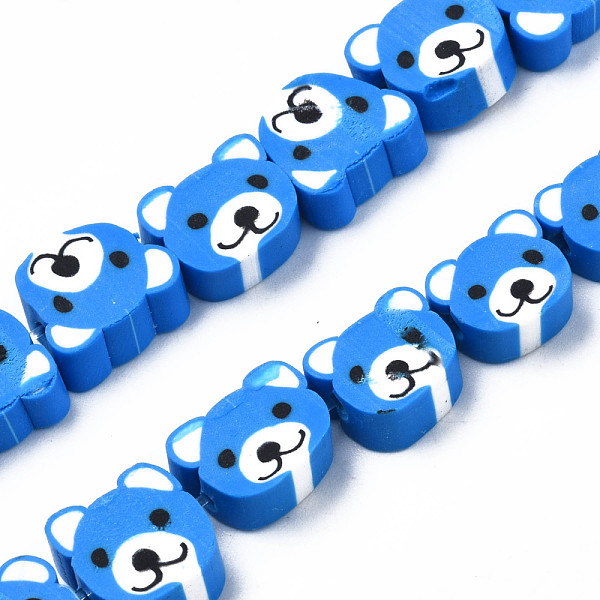 PandaHall Handmade Polymer Clay Bead Strands, Bear Head, Dodger Blue, 7.5~10x9~11x4mm, Hole: 1.6mm, about 37~40pcs/strand, 13.58 inch~15.35...
PandaHall Handmade Polymer Clay Bead Strands, Bear Head, Dodger Blue, 7.5~10x9~11x4mm, Hole: 1.6mm, about 37~40pcs/strand, 13.58 inch~15.35...