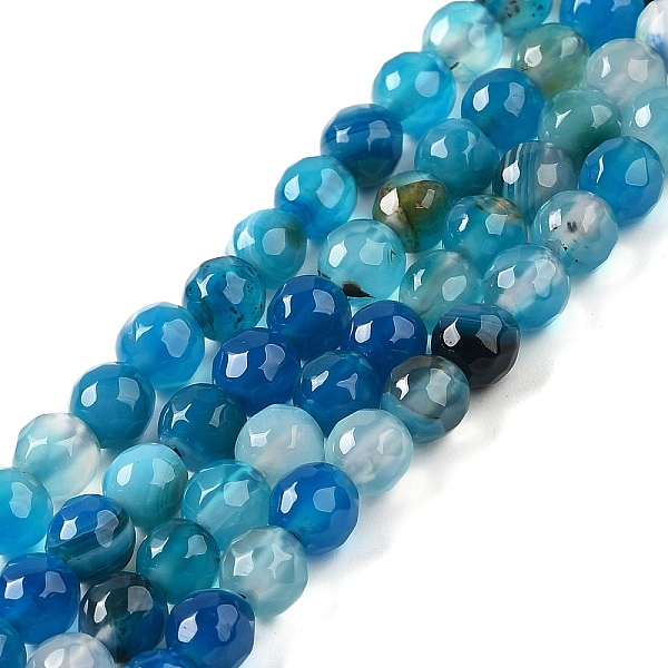 PandaHall Natural Striped Agate/Banded Agate Beads Strands, Dyed & Heated, Faceted Round, Dodger Blue, 8mm, Hole: 1mm, about 46pcs/strand...
PandaHall Natural Striped Agate/Banded Agate Beads Strands, Dyed & Heated, Faceted Round, Dodger Blue, 8mm, Hole: 1mm, about 46pcs/strand...