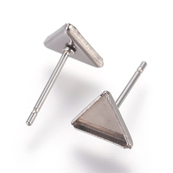 PandaHall 304 Stainless Steel Stud Earrings Findings, Triangle, Stainless Steel Color, Tray: 8x7mm, 12.5x8mm, Pin: 0.7mm 304 Stainless Steel...
PandaHall 304 Stainless Steel Stud Earrings Findings, Triangle, Stainless Steel Color, Tray: 8x7mm, 12.5x8mm, Pin: 0.7mm 304 Stainless Steel...