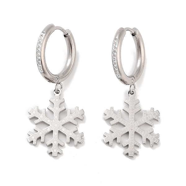 PandaHall Christmas Snowflake 304 Stainless Steel Dangle Earrings, Rhinestone Hoop Earrings for Women, Stainless Steel Color, 34x17mm 304..., Clear
PandaHall Christmas Snowflake 304 Stainless Steel Dangle Earrings, Rhinestone Hoop Earrings for Women, Stainless Steel Color, 34x17mm 304..., Clear