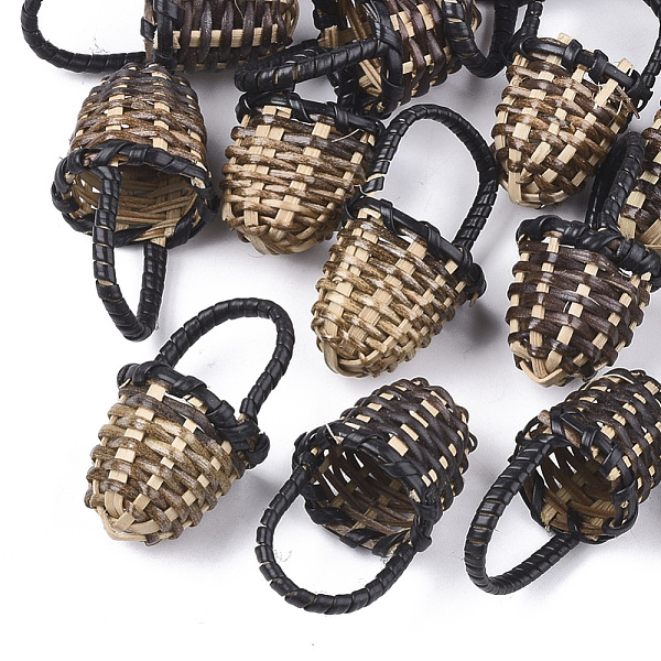 PandaHall Handmade Reed Cane/Rattan Woven Pendants, For Making Straw Earrings and Necklaces, Basket, Black, 35~40x18~23mm Rattan Others...
PandaHall Handmade Reed Cane/Rattan Woven Pendants, For Making Straw Earrings and Necklaces, Basket, Black, 35~40x18~23mm Rattan Others...
