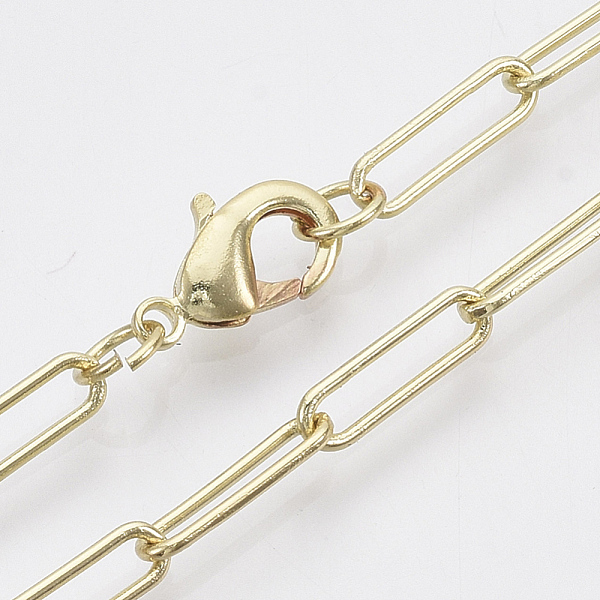 PandaHall Brass Round Oval Paperclip Chain Necklace Making, with Lobster Claw Clasps, Light Gold, 18.3 inch(46.5cm), Link: 12x3.5x0.8mm...
PandaHall Brass Round Oval Paperclip Chain Necklace Making, with Lobster Claw Clasps, Light Gold, 18.3 inch(46.5cm), Link: 12x3.5x0.8mm...