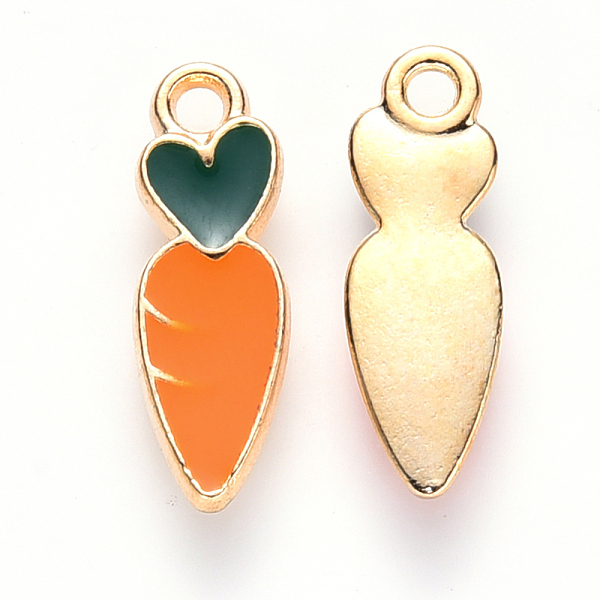 PandaHall Alloy Enamel Pendants, Carrot, Light Gold, Dark Orange, 16x5x1.5mm, Hole: 1.5mm Alloy+Enamel Vegetables Orange
PandaHall Alloy Enamel Pendants, Carrot, Light Gold, Dark Orange, 16x5x1.5mm, Hole: 1.5mm Alloy+Enamel Vegetables Orange