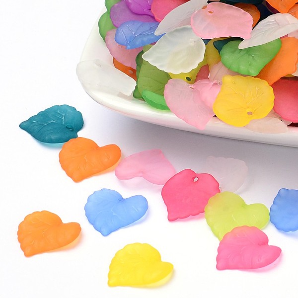 PandaHall Transparent Frosted Acrylic Leaf Charms, Mixed Color, 16x15x2mm, Hole: 1.2mm, about 1050pcs/500g Acrylic Leaf Multicolor
PandaHall Transparent Frosted Acrylic Leaf Charms, Mixed Color, 16x15x2mm, Hole: 1.2mm, about 1050pcs/500g Acrylic Leaf Multicolor